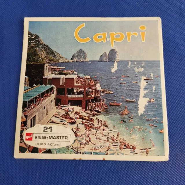 Gaf Vintage C058 E Isle Island of Capri Italy view-master 3 Reels Packet