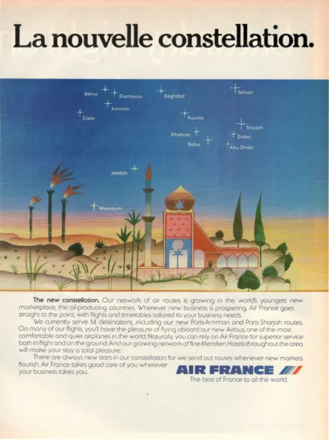 Air France Company Aerial 1979 Original Advertising 'The Nouvelle Constellation
