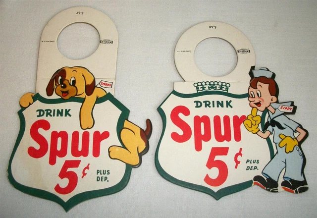 Vintage Spur Cola Coca Advertising Bottle Hang Tag Lot Canada Dry Soda