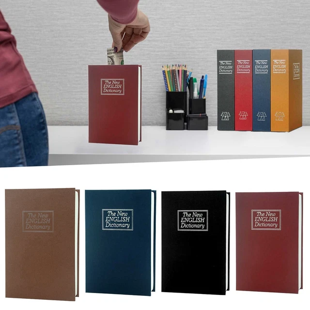 Secret Book Box Book With Combination Lock Metal Lock Box Real Paper Transfer