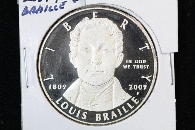 2009-P Louis Braille Bicentennial Proof Silver Dollar 17SS