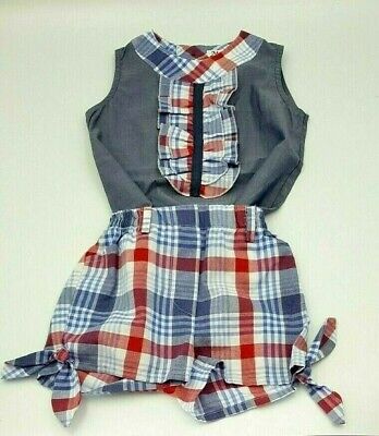 Girls Shorts and Matching Frill Top Set Summer Outfit  2/3 years  (3536/3543)