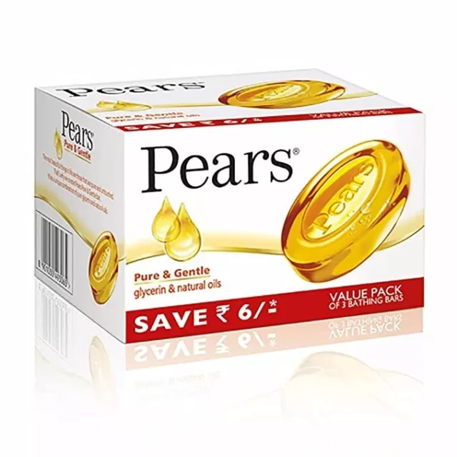 Pears Moisturising Bathing Bar Soap with Glycerine Pure & Gentle For Golden Glow