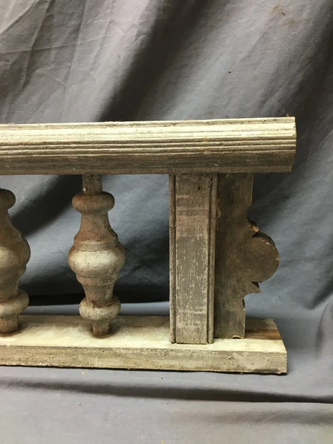 Antique Victorian Porch Gingerbread Spindle Span Gray Architectural Old 811-20B 2