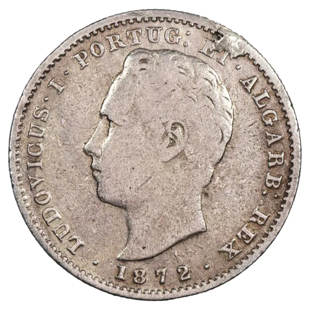Portugal - 200 reis 1872 - Louis I - argent - KM.512 Gomes.L1 11.6 - monnaie