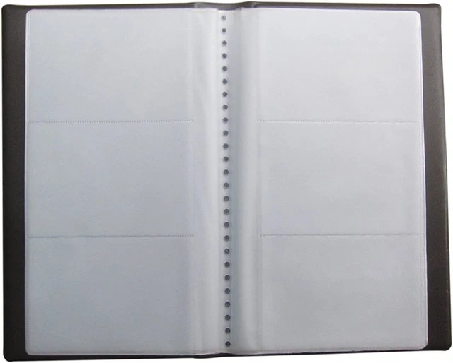 Clairty Business Card Holder PU Leather Journal Name Card Book Holder (300 Cell)