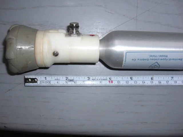 Pony Flasche Sauerstoffflasche Ventil 75 bar 0,08 l Fülldruck Secu-Air Ph 64 3