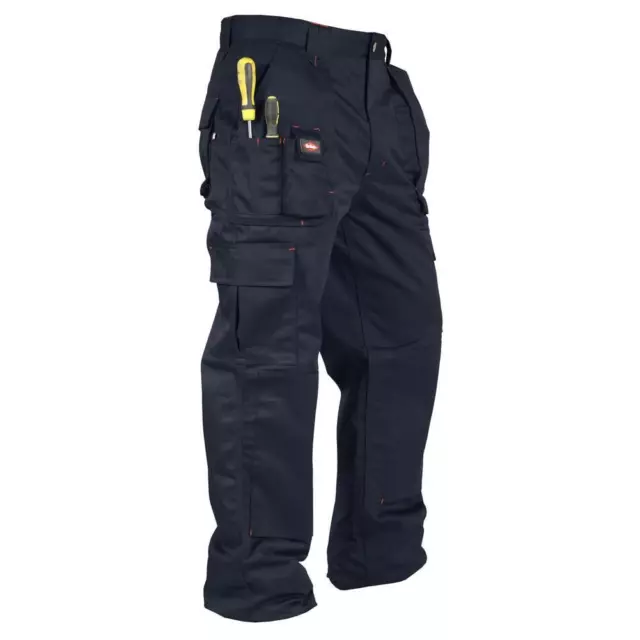 Lee Cooper Workwear Herren Multi Pocket Arbeitshose Cargohose Gr 34W/31L Marine