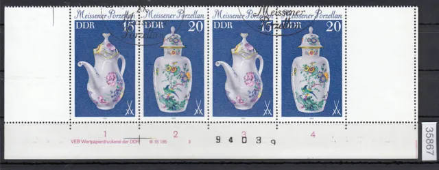 GDR 1979, Mich No 2466 +67 Ra + R Postmarked Dv II Empty Field Right