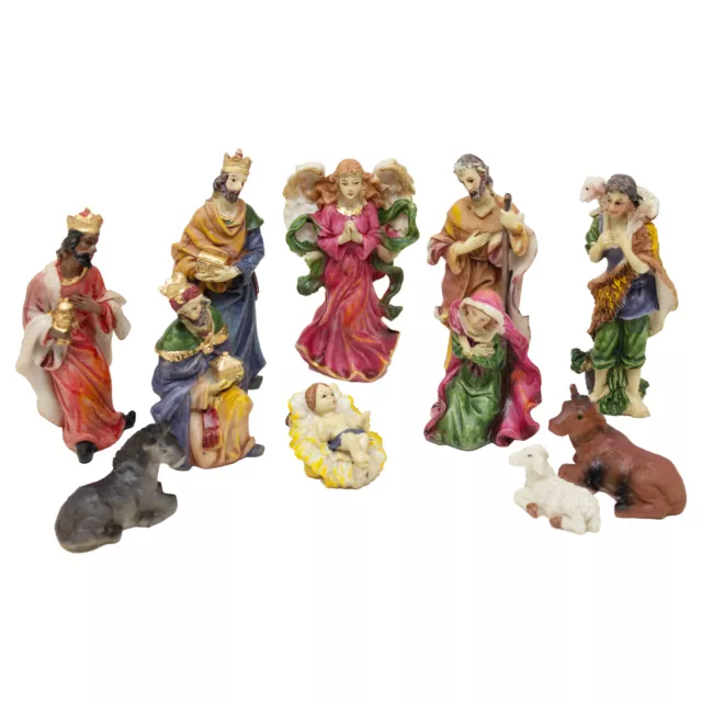 Krippenfiguren Set Weihnachten mit 11 Figuren (bis 10cm)  - B-Ware