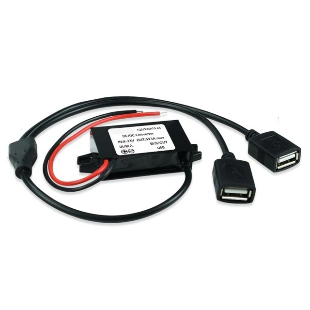 12V (8-23V) auf 5V 3A Buchse USB DC Auto Stromwandler Spannungsregler DC Mo F9L3