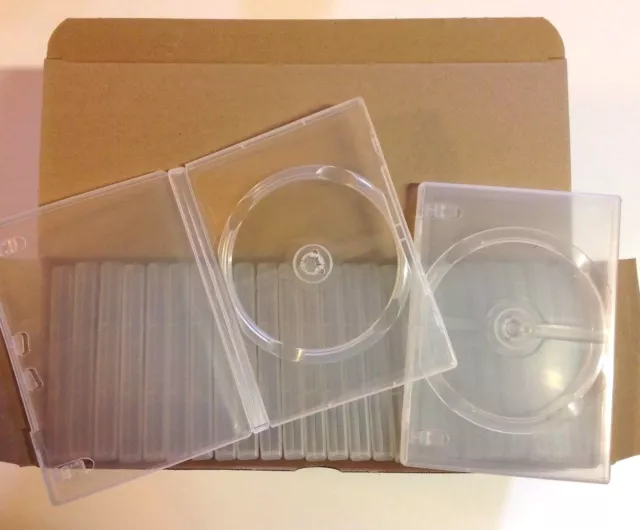 25 BOITIERS DVD VIERGE boitier Case TRANSPARENT