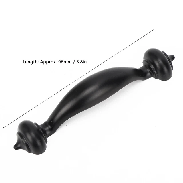 5Pcs Black Thicken Aluminum Alloy Pull Handle Furniture Drawer Wardrobe Cabinet 3