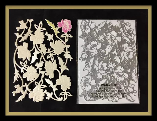 FONDO FLORAL GRANDE Anna Griffin corte y grabado troquelado.  ***NUEVO***
