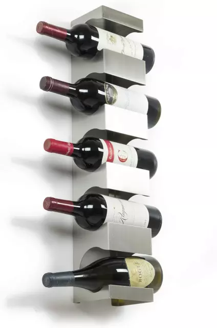 Alex Wine Rack Wall Mounted, Wine Bottle Holder for 5 Bottles, Kitchen Organizat