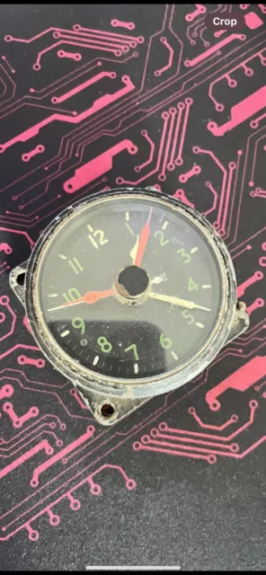 WW2 RAF 1944 Aircraft Cockpit Clock Spitfire Hurricane. FULLY WORKING