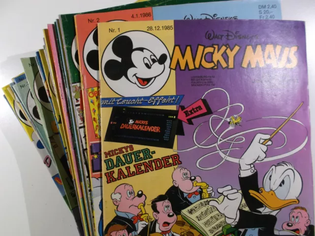 AUSWAHL = Micky Maus Comic Hefte 1986 Nr. 1 - 52 mit / ohne Beilagen