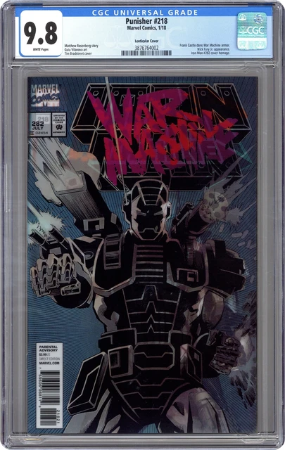Punisher #218B Bradstreet Lenticular Variant CGC 9.8 2018 3876764002