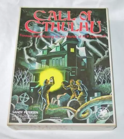 Chaosium : Call of Cthulhu game - Lovecraft RPG 1st Edition Box (UNCUT) +EXTRAS