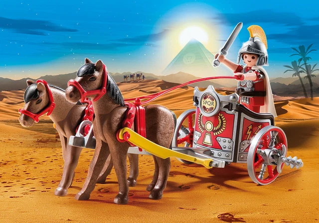PLAYMOBIL SET 5391 Char romain avec chevaux et soldat l?�gionnaire sans bo?�te EUR 32,81 - PicClick FR