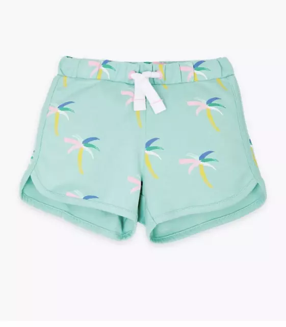 Girls Shorts Jersey Cotton Ex M&S Age 2 to 7 yrs Palm Tree Print Runner Shorts