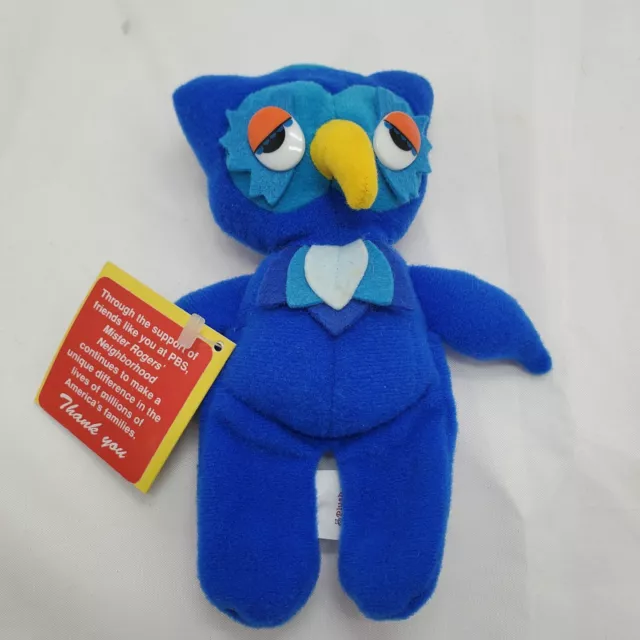 Vintage Mr. ROGERS Neighborhood PBS X The Owl 6" Finger Puppet 1988 NWT