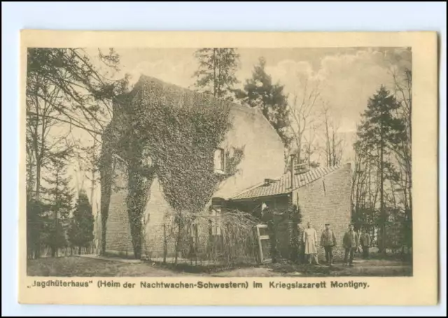 S4002/ Montigny Station Jagdschloss im Kriegslazarett AK ca.1915 Frankreich