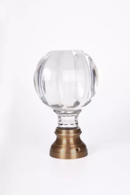 Bolas de esclair, diseño de corte de cresta - Newel Post Topper Bolas de esclair, diseño de corte de cresta - Newel Post Topper
