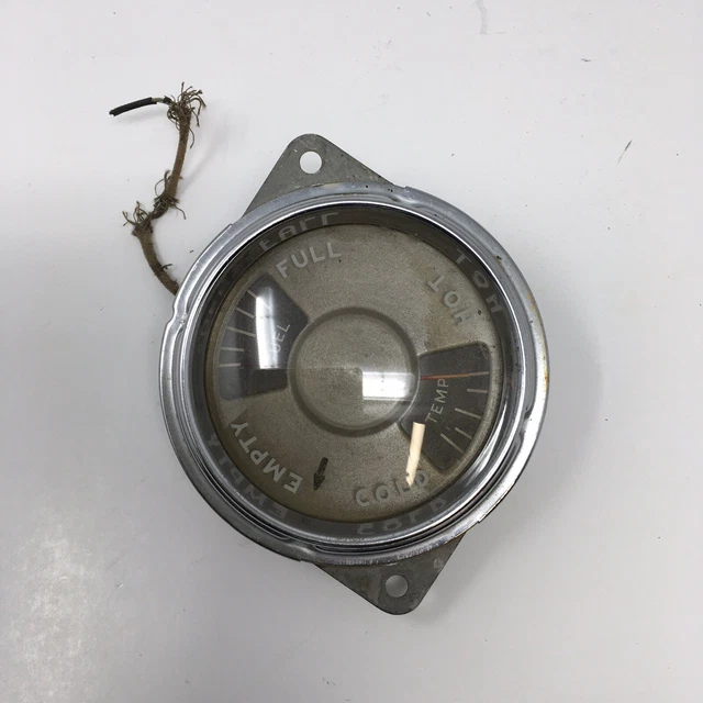 VINTAGE 1949 NASH Temperature & Fuel Dash Gauge Cluster Instrument Not