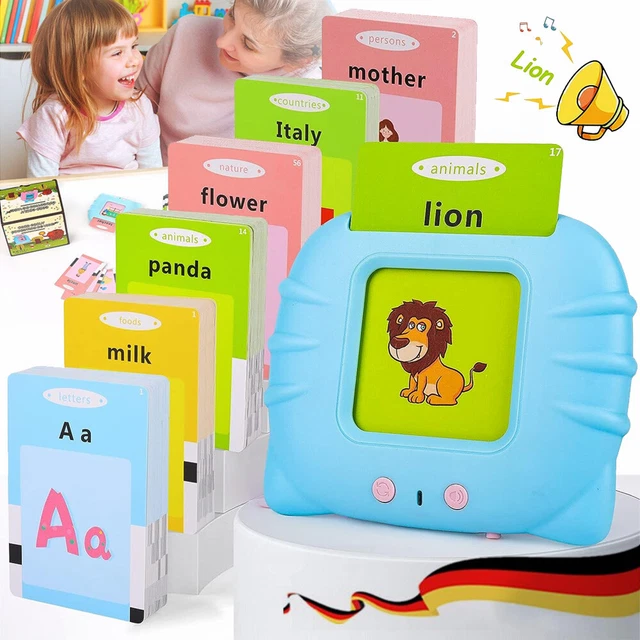 YCFUN Sprechende Lernkarten 224 Wörter - Lernspielzeug Für Kinder 1-6 Jahre Deutsch