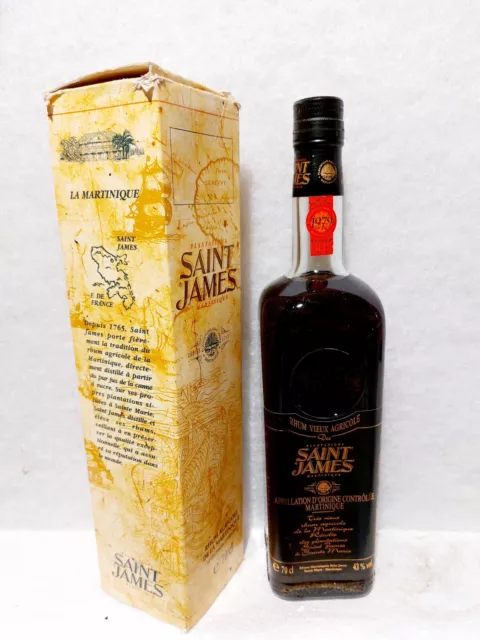 SAINT JAMES 1979 - RHUM VIEUX AGRICOLE  - 43% Vol - NUMÉROTÉE - 70CL