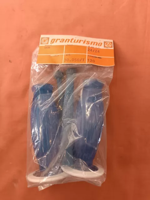 Coppia manopole blu Raid Granturismo misura 24/24 vespa lambretta no metalplast