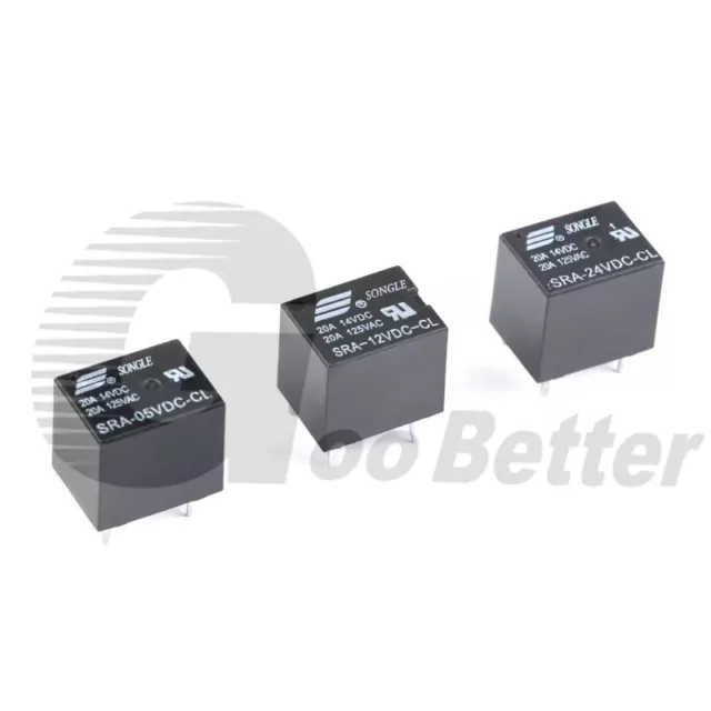 Miniatur Print Relais 5V 12V 24V 1-Wechsler 1xUM 20A Songle SRA-5 12 24VDC Relay 2