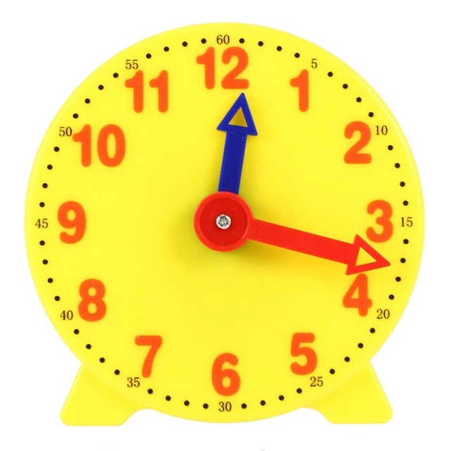 1X(4 Zoll SchüLer Lernen Uhrzeit Model Lehrer Gear Uhr 12/24 Stunden Schule F3R5