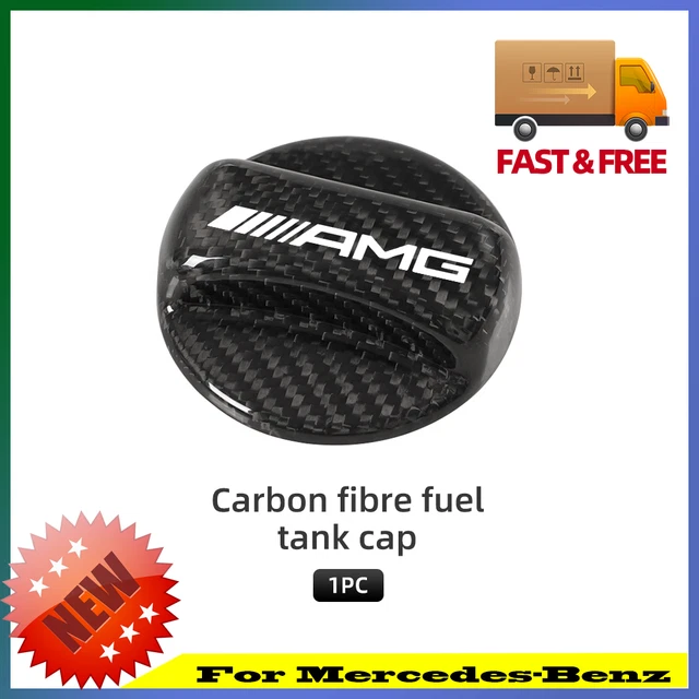 CARBON FIBER GAS Fuel Cap Cover For Mercedes Benz C300 C63S E63S E55