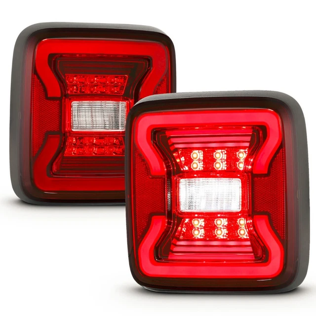 ANZO For Jeep Wrangler 2018 2019 2020 Tail Lights LED Black