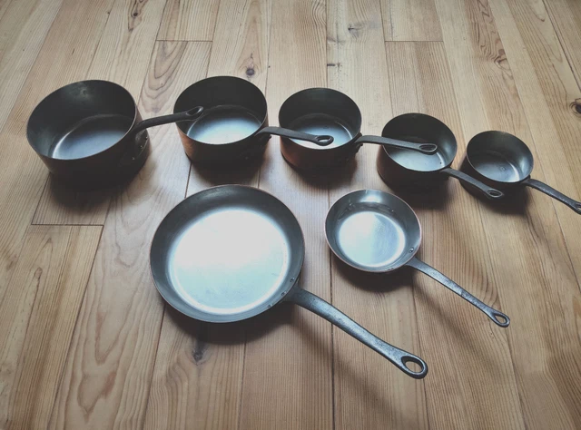 Trois Petites Casseroles Et Saucières En Cuivre étamé – Idéales Pour Cuisson Au Gaz