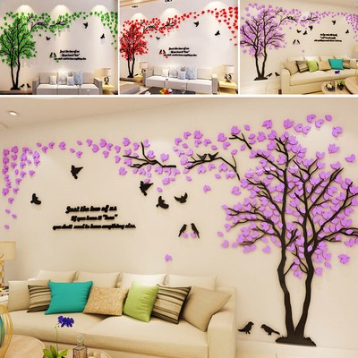 VANCORE 3D Adesivi Murali Wall Sticker Forma Albero Adesivi da Parete in Acrilico 11 Cornici Portafoto Famiglia Photo Decorazione per Camera da Letto/Soggiorno 