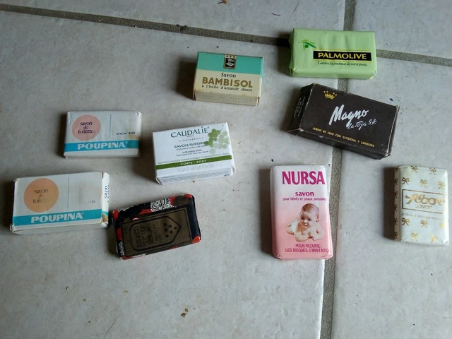 Lot De 9 Mini Savons Anciens - Savon De Castille - Vintage