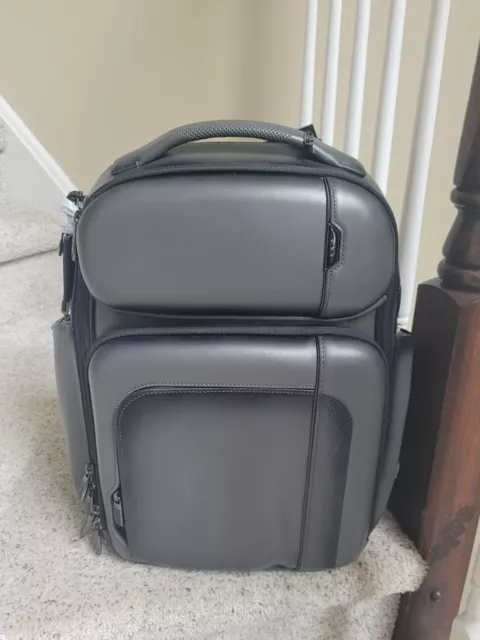 NWT Tumi Arrive Exclusive Barker Limited Edition Backpack Bag Grey/Black $1200