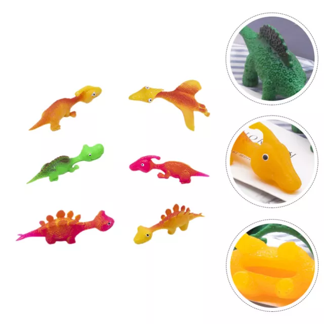 TPR Dinosaur Catapult Toy Simulated Animal Kids Slingshot Flying