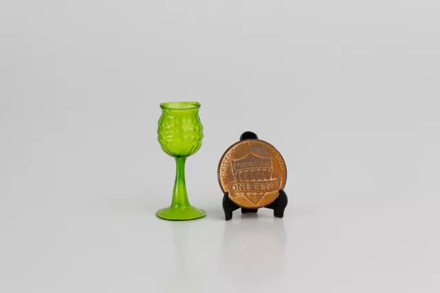 Vintage Miniature Blown Glass Stemware, Wine, Dollhouse, Diorama