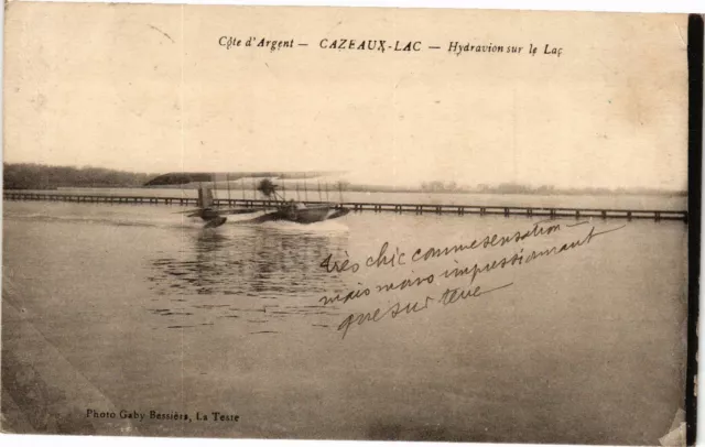 CPA CAZEAUX LAC - Seaplane sur le lac (192793)