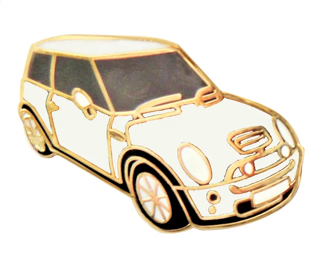 Mini One Auto Bianco Auto Spilla Badge - Ultimo Alcuni