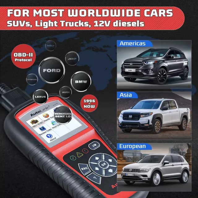 Autel AutoLink AL519 OBD2 Auto Diagnostic Tool CAN Fault Code Reader Scanner 3