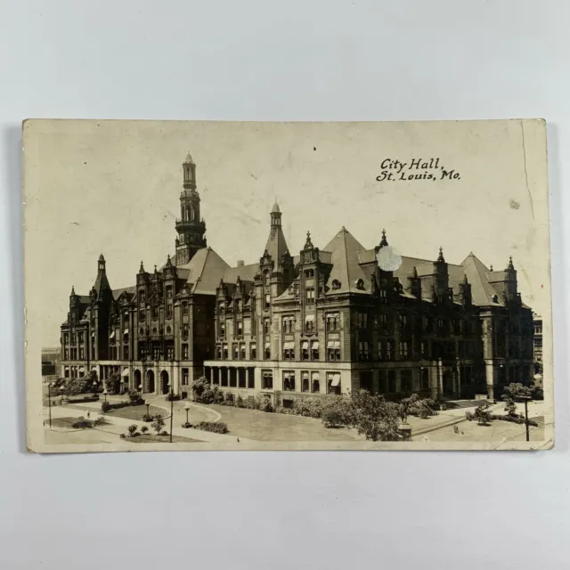 RPPC Postcard Missouri St Louis MO City Hall Divided Back Unposted 1920s
