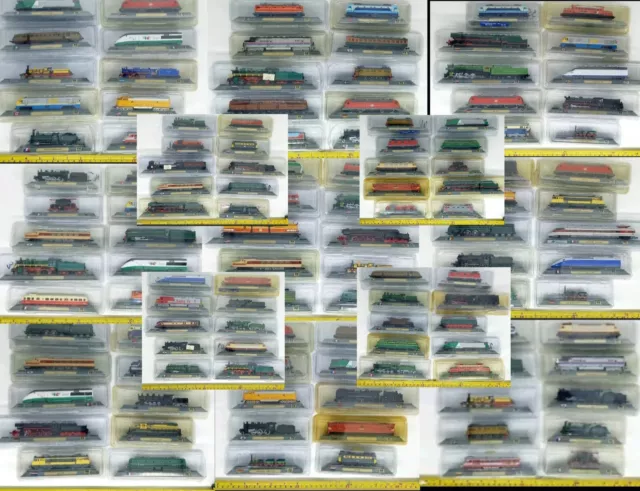 140 x Del Prado Locomotives of The World N Gauge Scale Trains Job Lot NEW