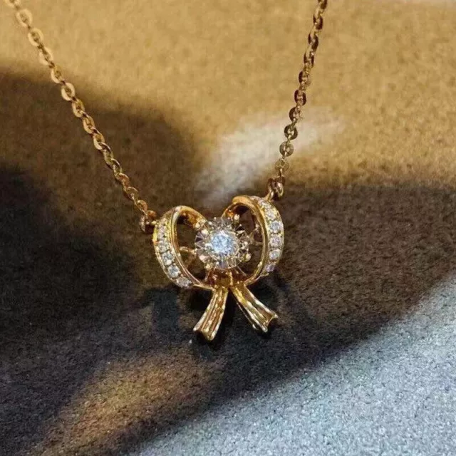 2.30 Ct Round Cut Lab Created Diamond Women's Pendent 14k Yellow Gold Plated