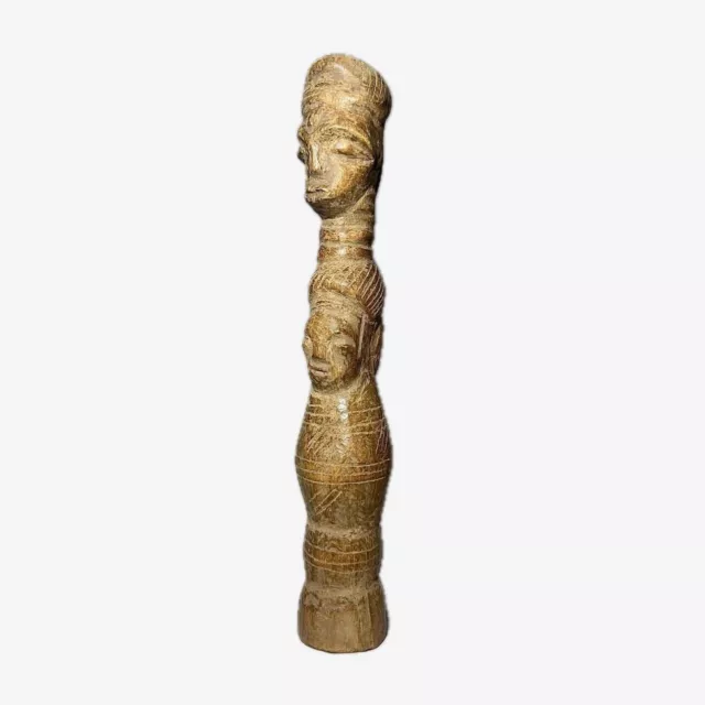 African Ibeji Twin Figure Ilorin Oyo Yoruba Nigeria Hand Carved-661