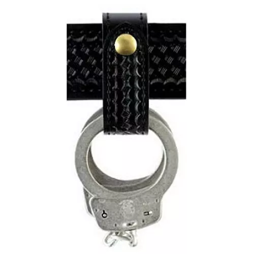 Safariland 690-4B Black Basketweave Handcuff Strap W/ Single Brass Snap